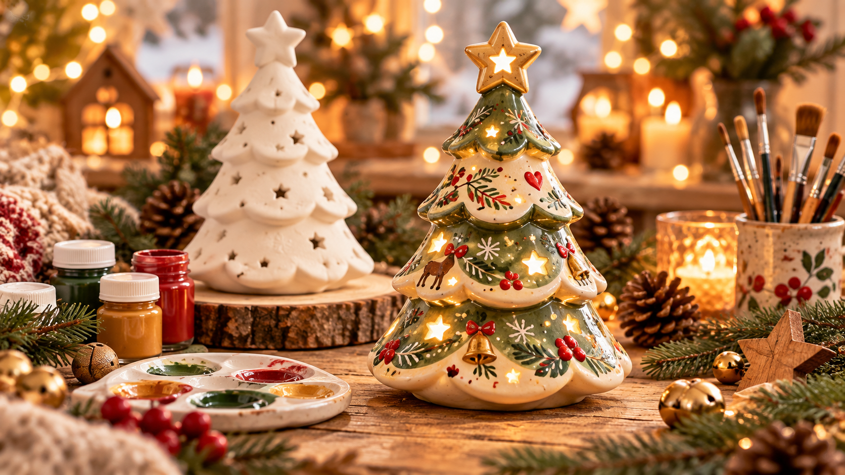 Albero di Natale illuminato laboratorio creativo bambini Busto Arsizio